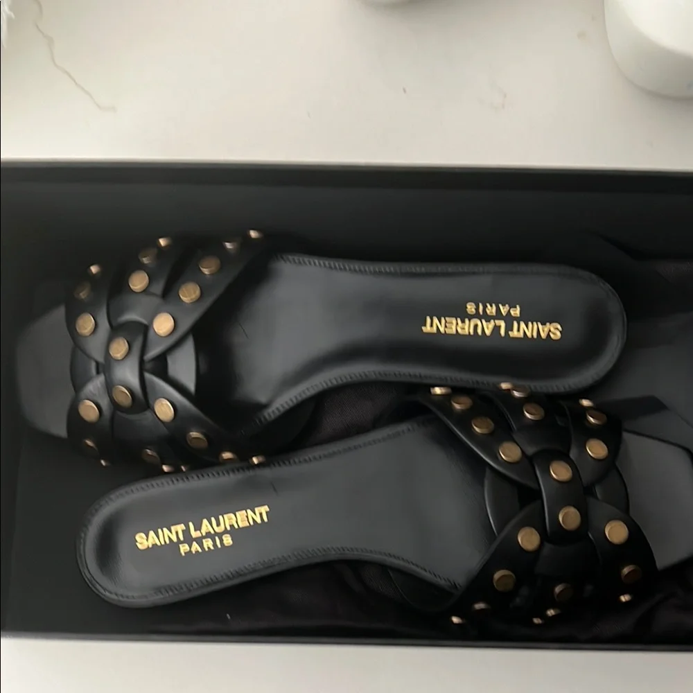 YSL 💫Saint Laurent Tribute Studded Sandals💫 - Picture 5 of 5